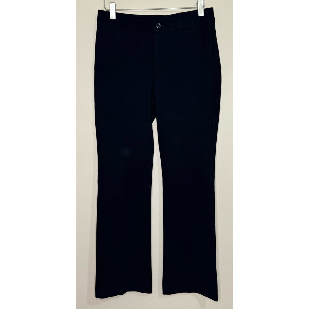 NYDJ Black Trousers Women's Size 4P Career Pants Lift Tuck Shaping Knit Straight